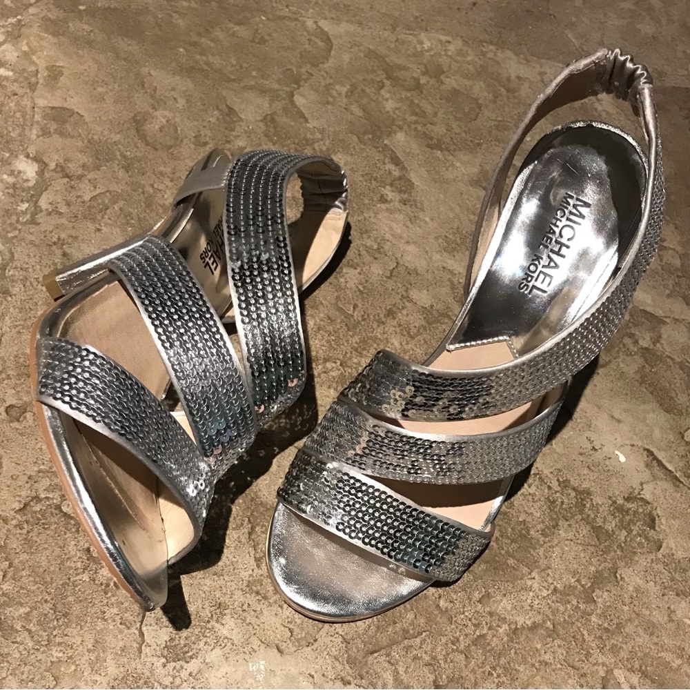 Michael Kors 6 Silver Sandals
